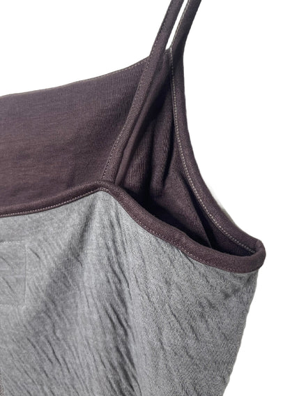 Hi-Soft Double Face, Fabric padded Camisole, #841-845, CHARCOAL