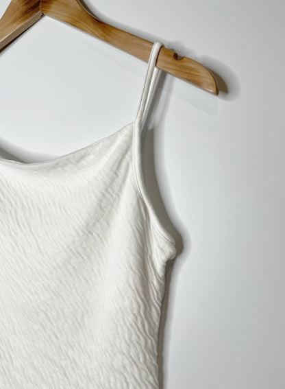 Hi-Soft Double Face, Fabric padded Camisole, #841-845, WHITE