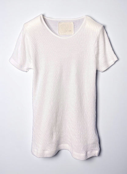 Hi-Soft Double Face, SS Crew Top, #841-846, WHITE