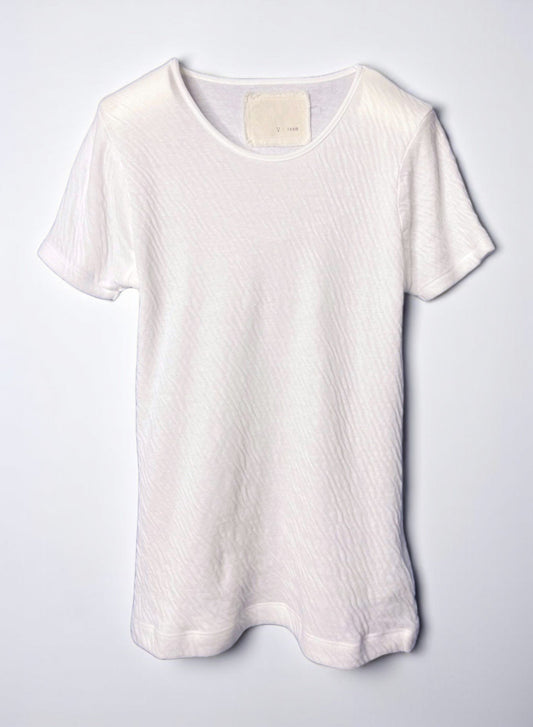 Hi-Soft Double Face, SS Crew Top, #841-846, WHITE