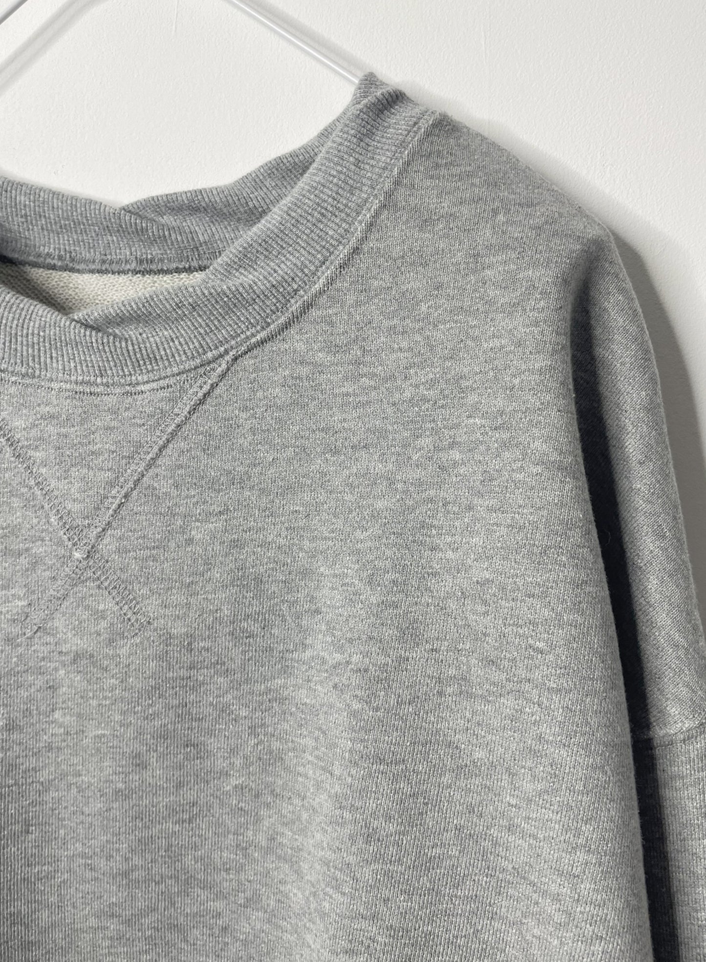 Cotton Fleece, LS CREW, #832-838, 100%cotton, HTHER GREY