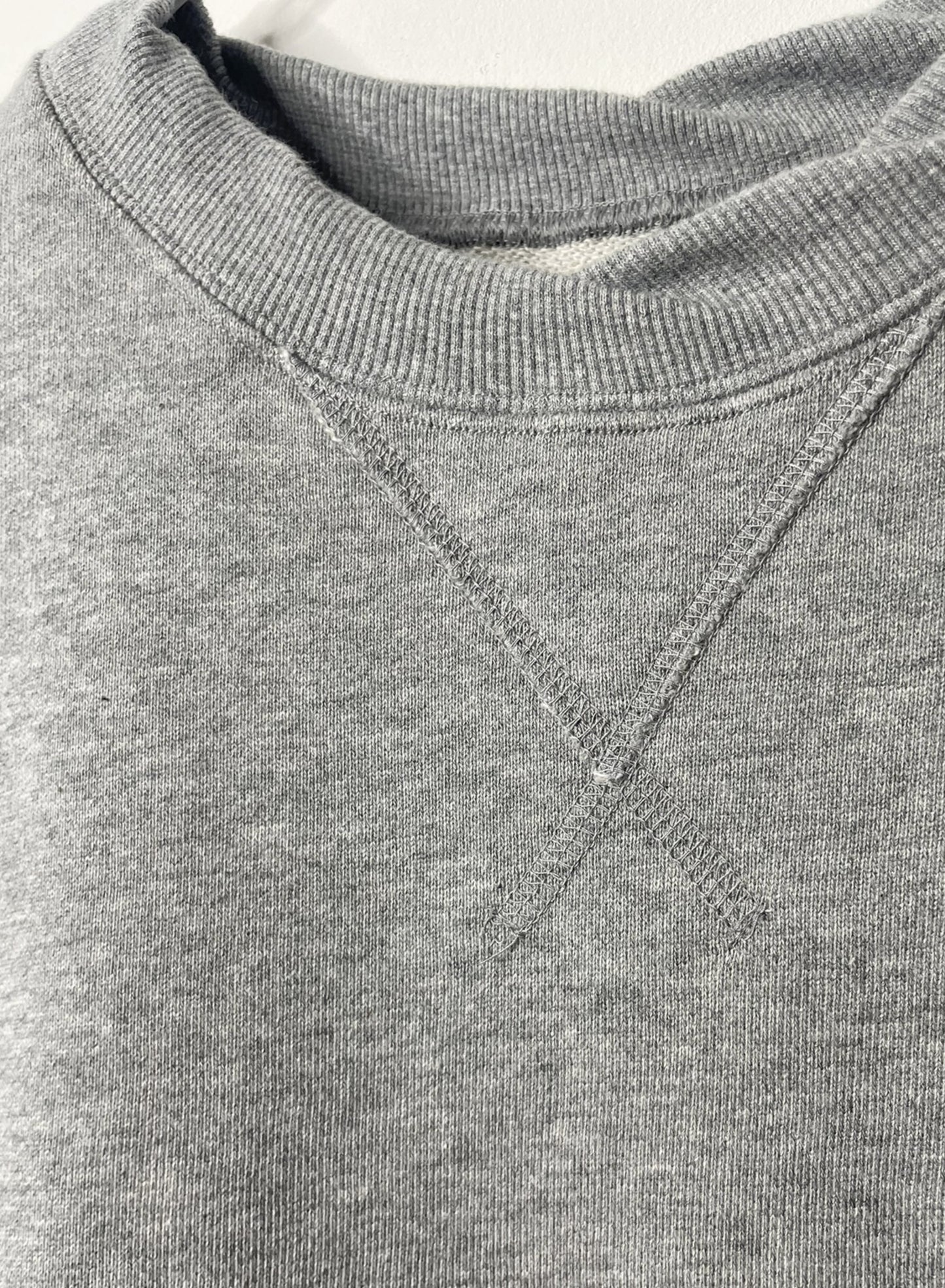 Cotton Fleece, LS Crew Sweat shirts, #841-855, 100%cotton, Heather Grey