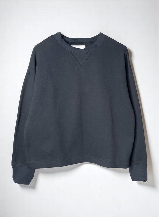 Cotton Fleece, LS Crew Sweat shirts, #841-855, 100%cotton, BLACK