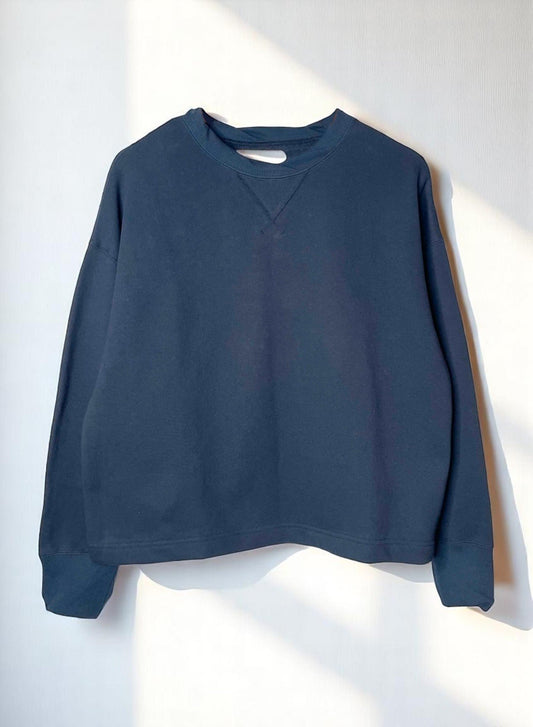 Cotton Fleece, LS Crew Sweat shirts, #841-855, 100%cotton, NAVY