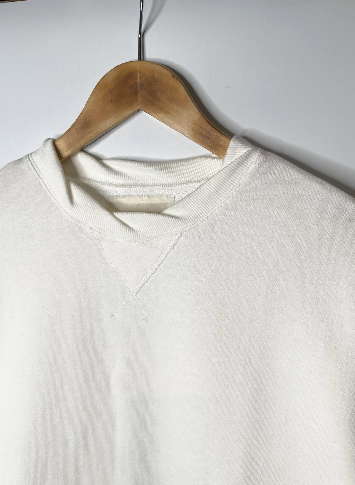 Cotton Fleece, LS Crew Sweat shirts, #841-855, 100%cotton, WHITE