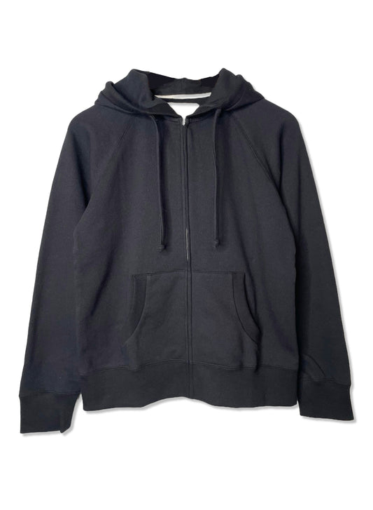 Cotton Fleece, LS Zip Hoodie, #841-856, 100%cotton, BLACK