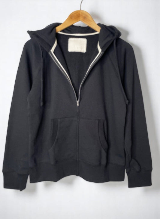 Cotton Fleece, LS Zip Hoodie, #841-856, 100%cotton, BLACK