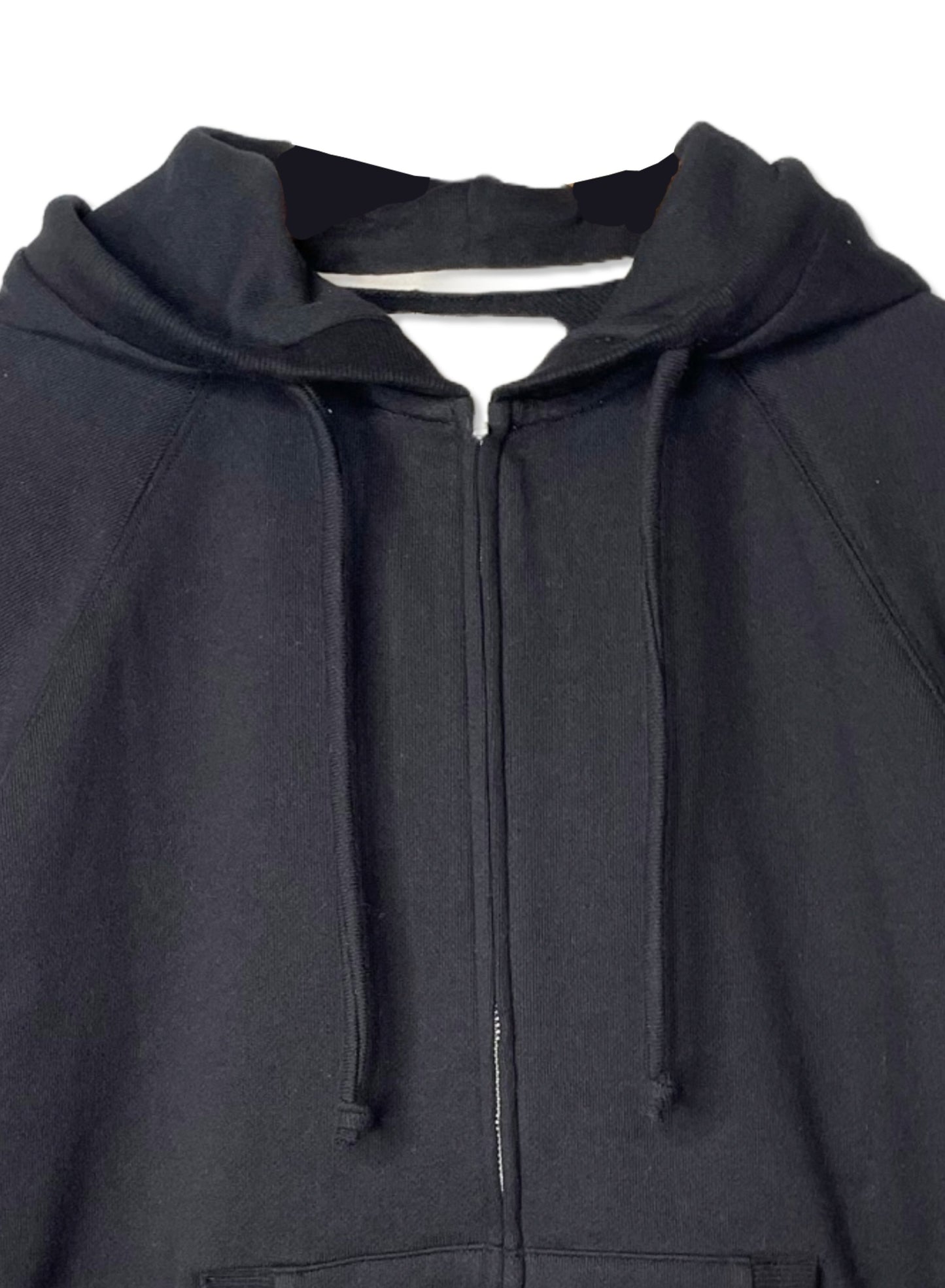 Cotton Fleece, LS Zip Hoodie, #841-856, 100%cotton, BLACK