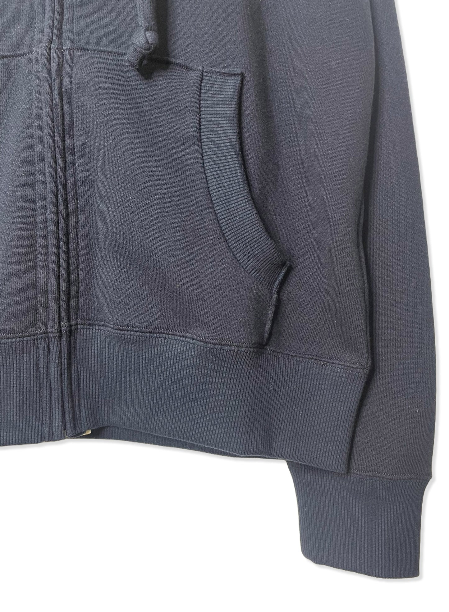 Cotton Fleece, LS Zip Hoodie, #841-856, 100%cotton, NAVY