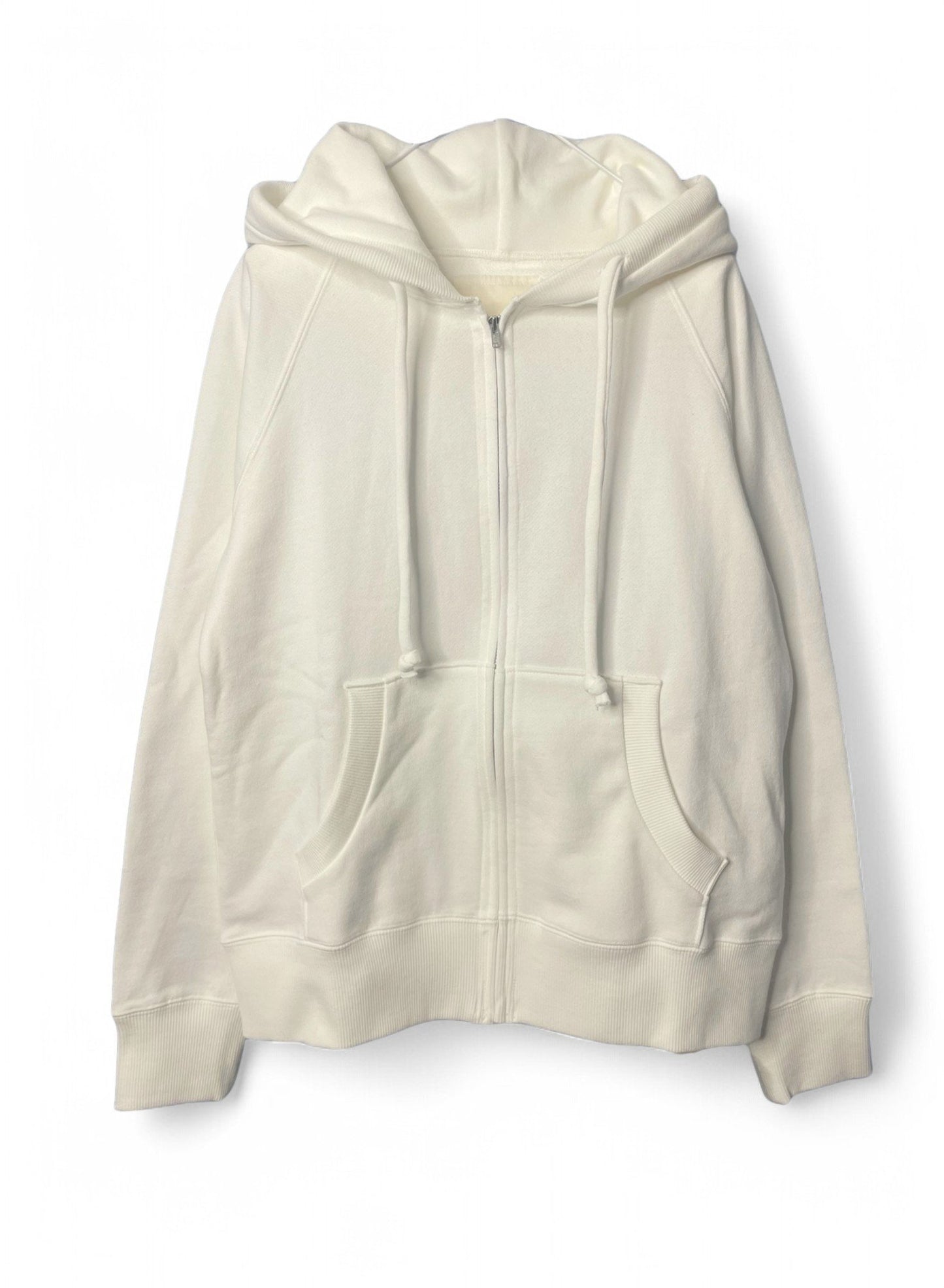 Cotton Fleece, LS Zip Hoodie, #841-856, 100%cotton,WHITE