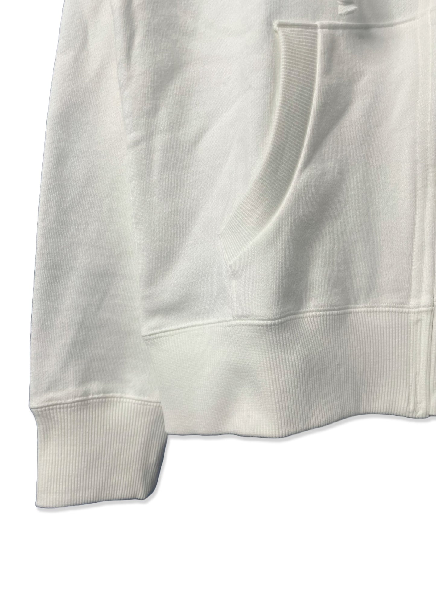 Cotton Fleece, LS Zip Hoodie, #841-856, 100%cotton,WHITE