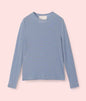CASHMERE SILK JERSEY, 86%tencel 5%silk 4%cashmere, #842-870, LS CREW, LIGHT BLUE