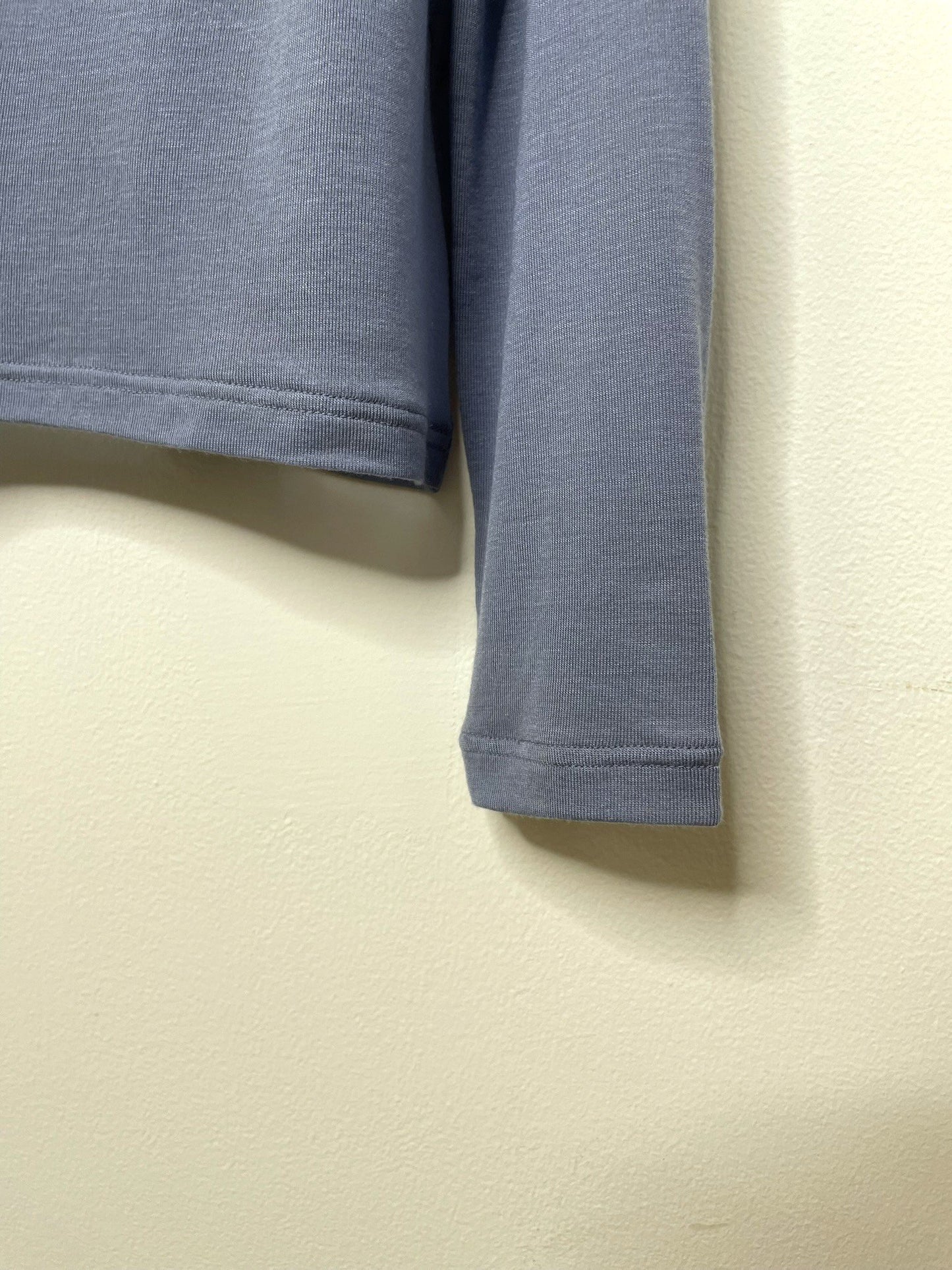 CASHMERE SILK JERSEY, 86%tencel 5%silk 4%cashmere, #842-870, LS CREW, LIGHT BLUE