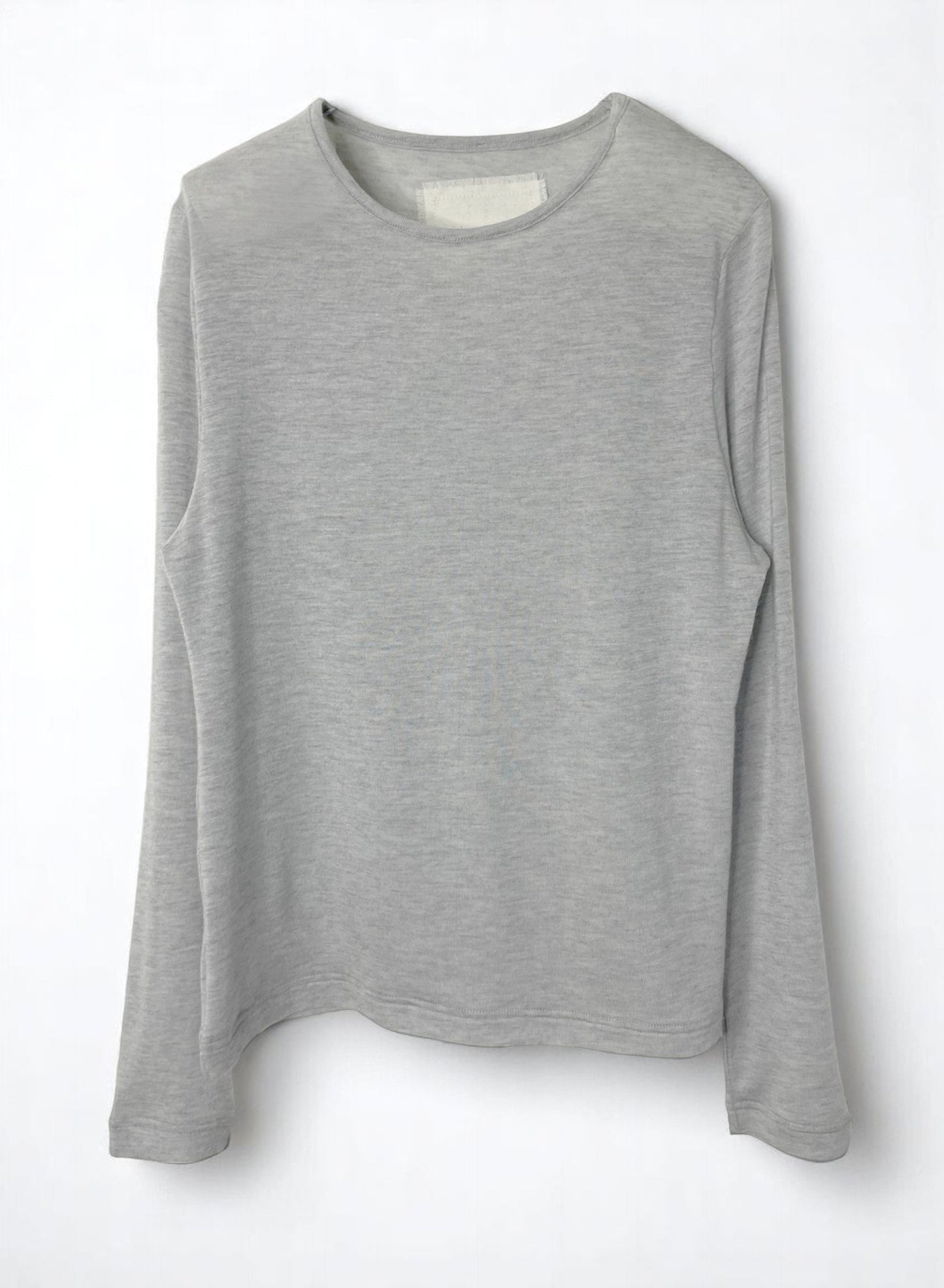 CASHMERE SILK JERSEY, 86%tencel 5%silk 4%cashmere, #842-870, LS CREW, GREY
