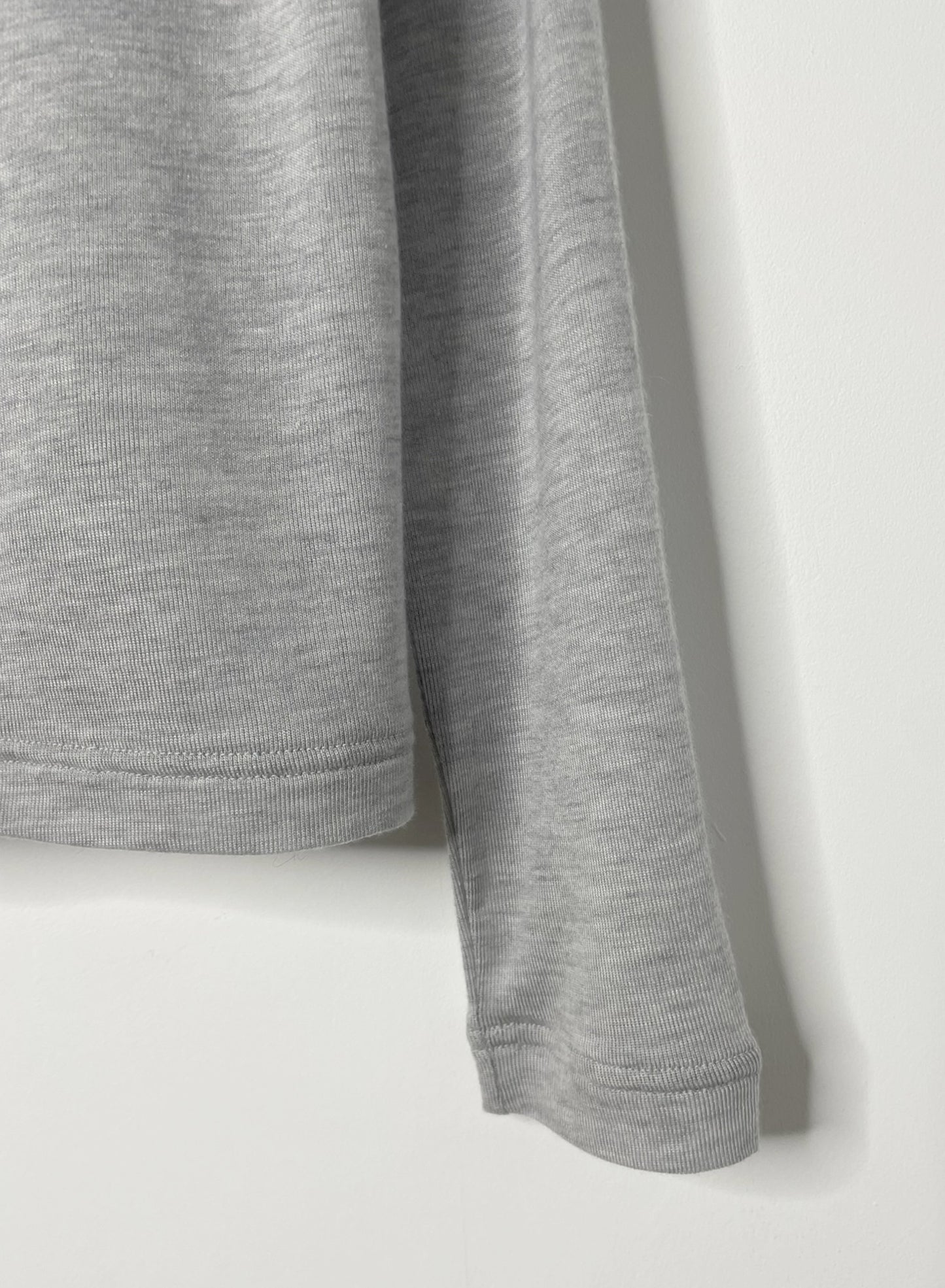 CASHMERE SILK JERSEY, 86%tencel 5%silk 4%cashmere, #842-870, LS CREW, GREY