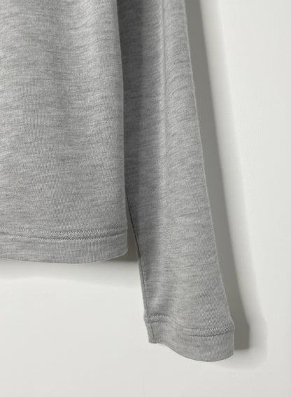 CASHMERE SILK JERSEY, 86%tencel 5%silk 4%cashmere, #842-870, LS CREW, GREY