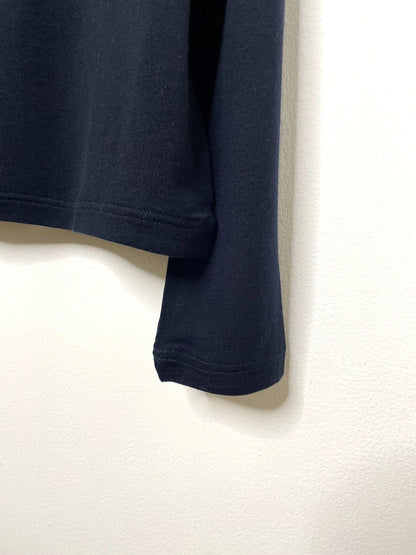 CASHMERE SILK JERSEY, 86%tencel 5%silk 4%cashmere, #842-870, LS CREW, NAVY