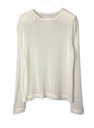 CASHMERE SILK JERSEY, 86%tencel 5%silk 4%cashmere, #842-870, LS CREW, WHITE