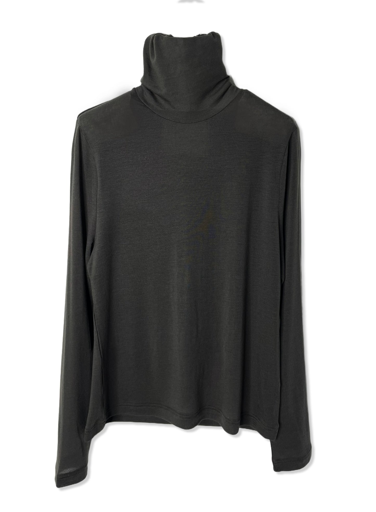 CASHMERE SILK JERSEY, 86%tencel 5%silk 4%cashmere, #842-871, LS TURTLE, BLACK