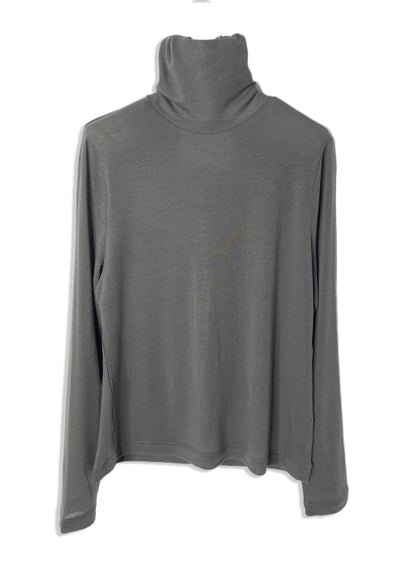 CASHMERE SILK JERSEY, 86%tencel 5%silk 4%cashmere, #842-871, LS TURTLE, CHARCOAL