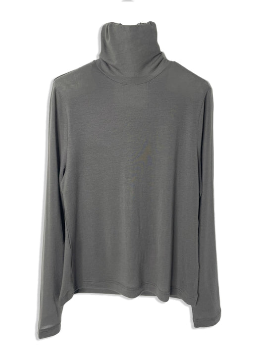 CASHMERE SILK JERSEY, 86%tencel 5%silk 4%cashmere, #842-871, LS TURTLE, CHARCOAL
