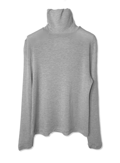 CASHMERE SILK JERSEY, 86%tencel 5%silk 4%cashmere, #842-871, LS TURTLE, GREY