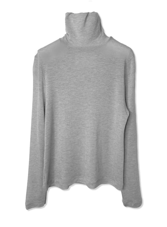 CASHMERE SILK JERSEY, 86%tencel 5%silk 4%cashmere, #842-871, LS TURTLE, GREY