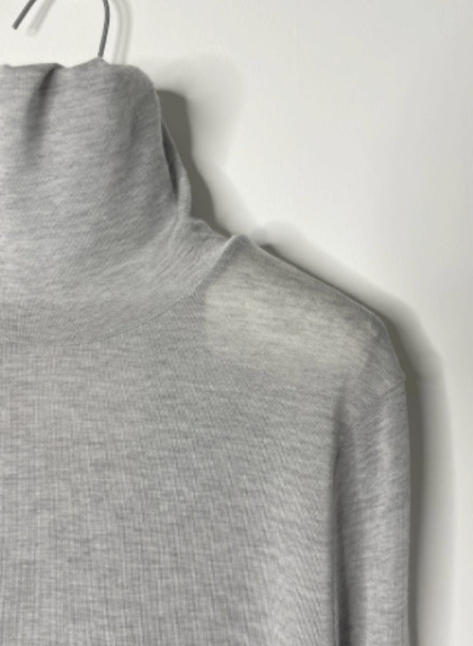 CASHMERE SILK JERSEY, 86%tencel 5%silk 4%cashmere, #842-871, LS TURTLE, GREY