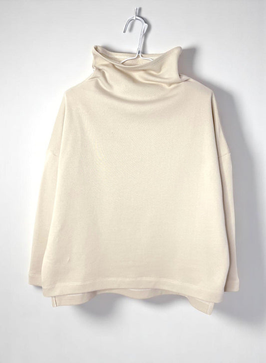 COTTON FLEECE, 100%cotton, LS OVERSIZED TURTLE, 842-873, OATMEAL