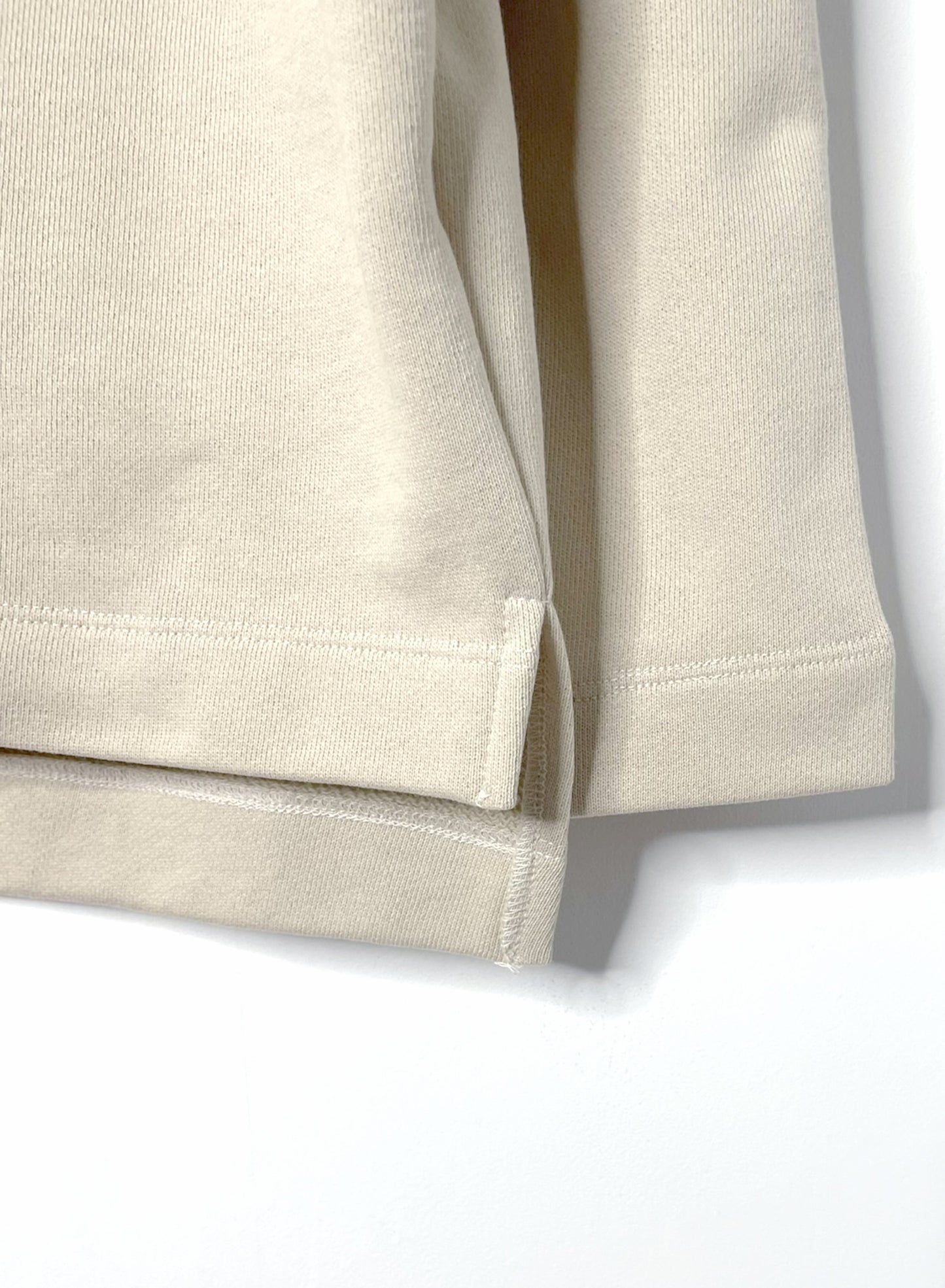 COTTON FLEECE, 100%cotton, LS OVERSIZED TURTLE, 842-873, OATMEAL