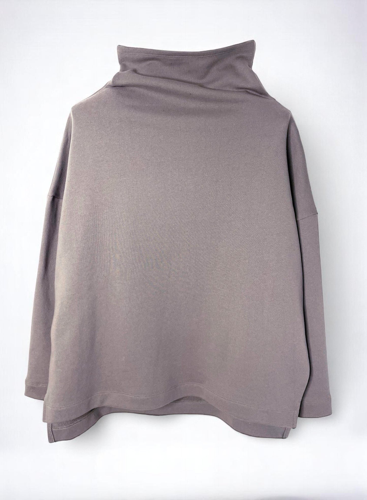 COTTON FLEECE, 100%cotton, LS OVERSIZED TURTLE, 842-873, CHARCOAL