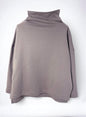 COTTON FLEECE, 100%cotton, LS OVERSIZED TURTLE, 842-873, CHARCOAL
