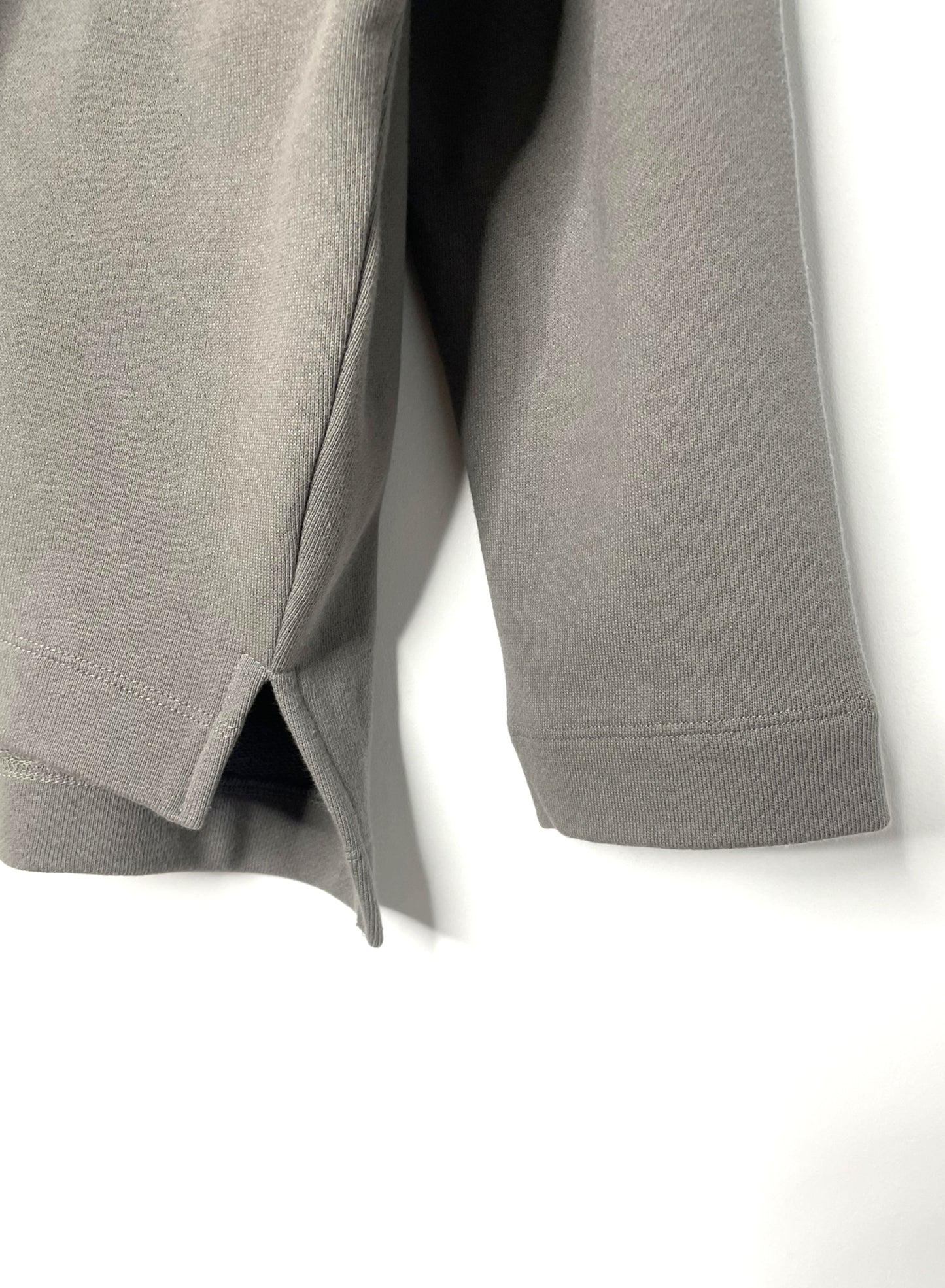 COTTON FLEECE, 100%cotton, LS OVERSIZED TURTLE, 842-873, CHARCOAL