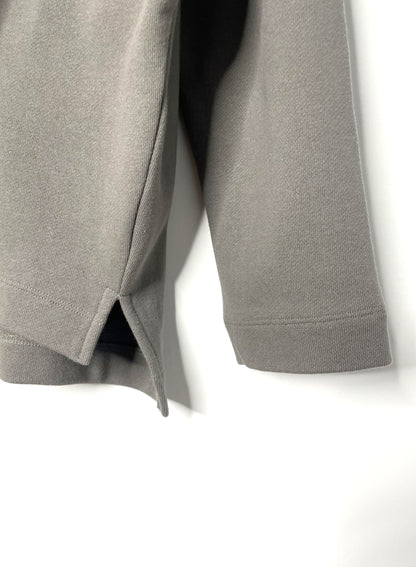 COTTON FLEECE, 100%cotton, LS OVERSIZED TURTLE, 842-873, CHARCOAL