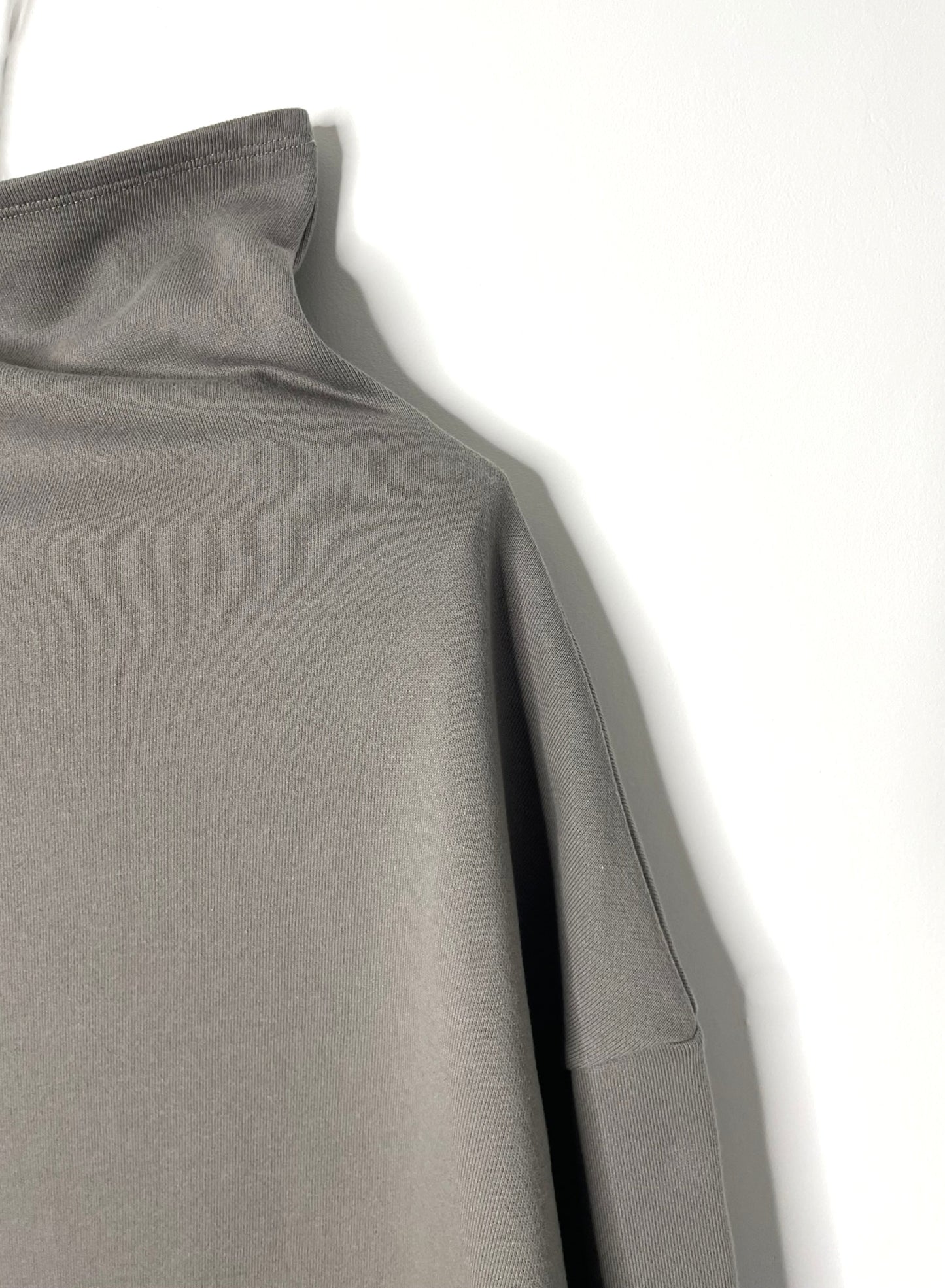 COTTON FLEECE, 100%cotton, LS OVERSIZED TURTLE, 842-873, CHARCOAL