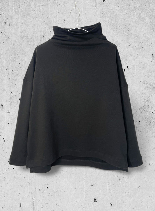 COTTON FLEECE, 100%cotton, LS OVERSIZED TURTLE, 842-873, DARK CHARCOAL