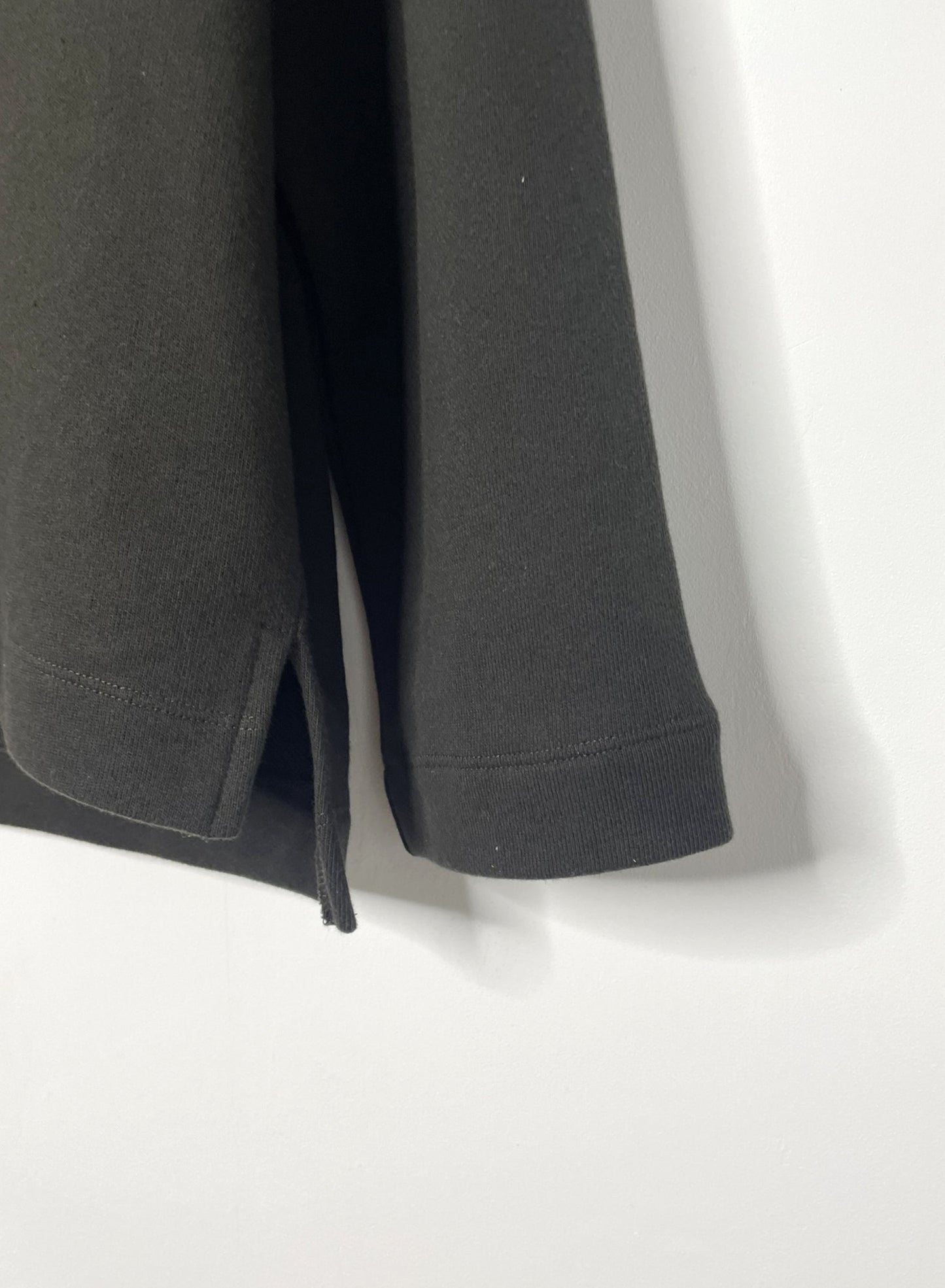 COTTON FLEECE, 100%cotton, LS OVERSIZED TURTLE, 842-873, DARK CHARCOAL