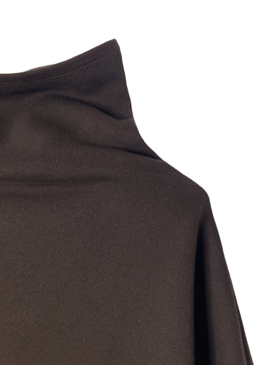 COTTON FLEECE, 100%cotton, LS OVERSIZED TURTLE, 842-873, DARK CHARCOAL