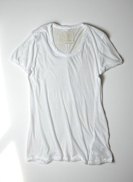Hi-Soft Jersey, 851-381RE, SS Crew Top, 55%cotton 45%nylon, WHITE