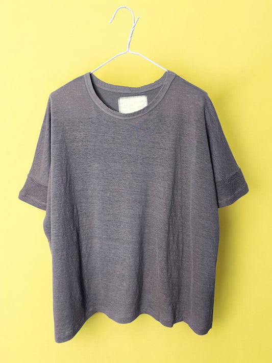 Hemp Jersey, Oversized SS Crew, 851-880, Hemp 100%, CHARCOAL, One Size Fits All