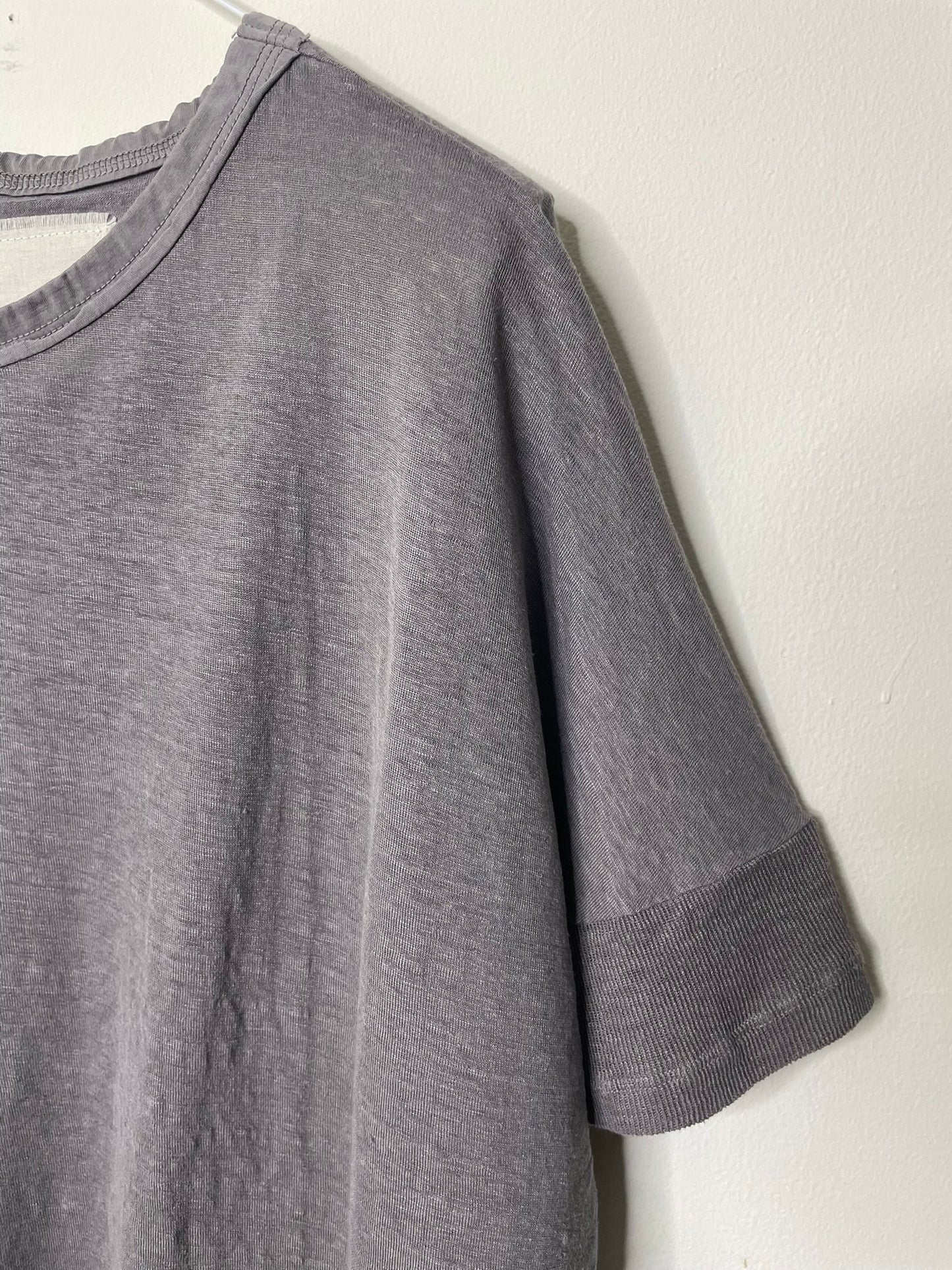 Hemp Jersey, Oversized SS Crew, 851-880, Hemp 100%, CHARCOAL, One Size Fits All