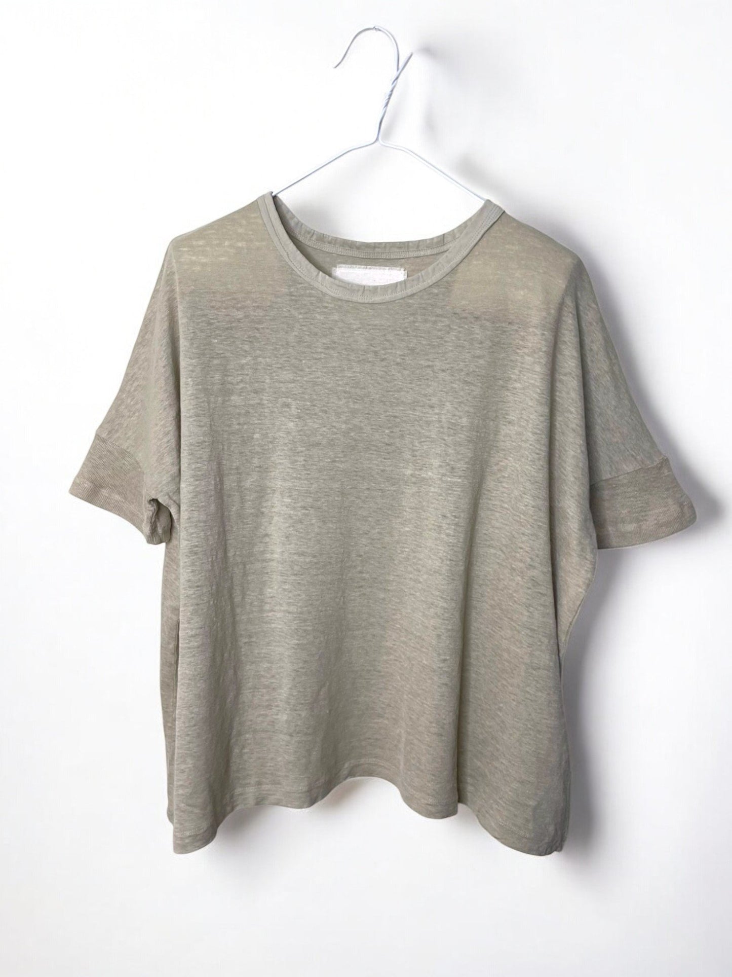 Hemp Jersey, Oversized SS Crew, 851-880, Hemp 100%, SAND KHAKI, One Size Fits All