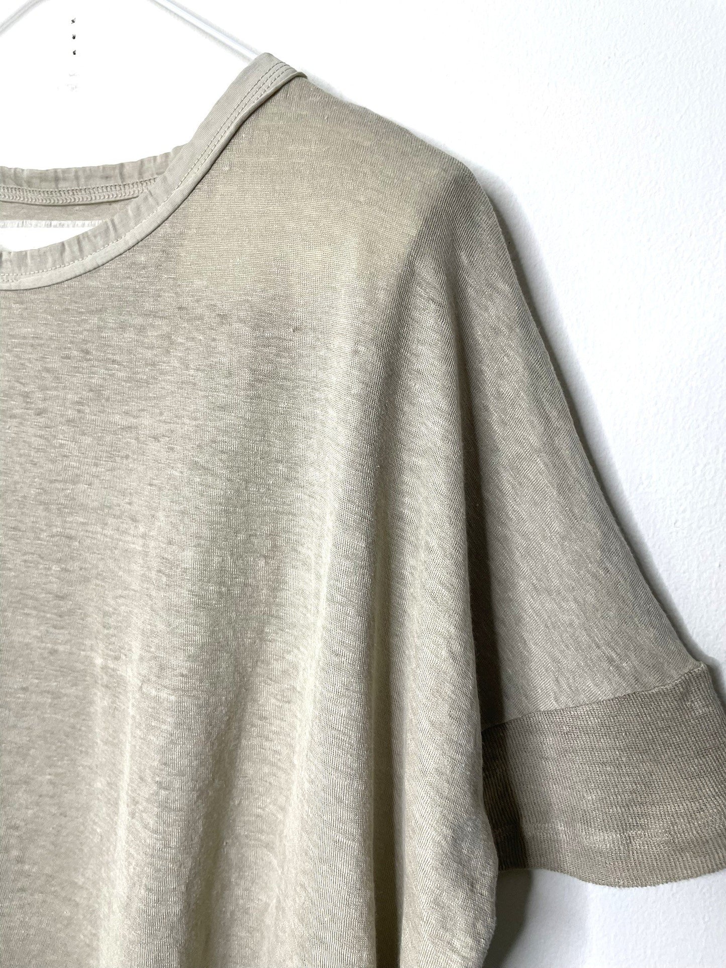 Hemp Jersey, Oversized SS Crew, 851-880, Hemp 100%, SAND KHAKI, One Size Fits All