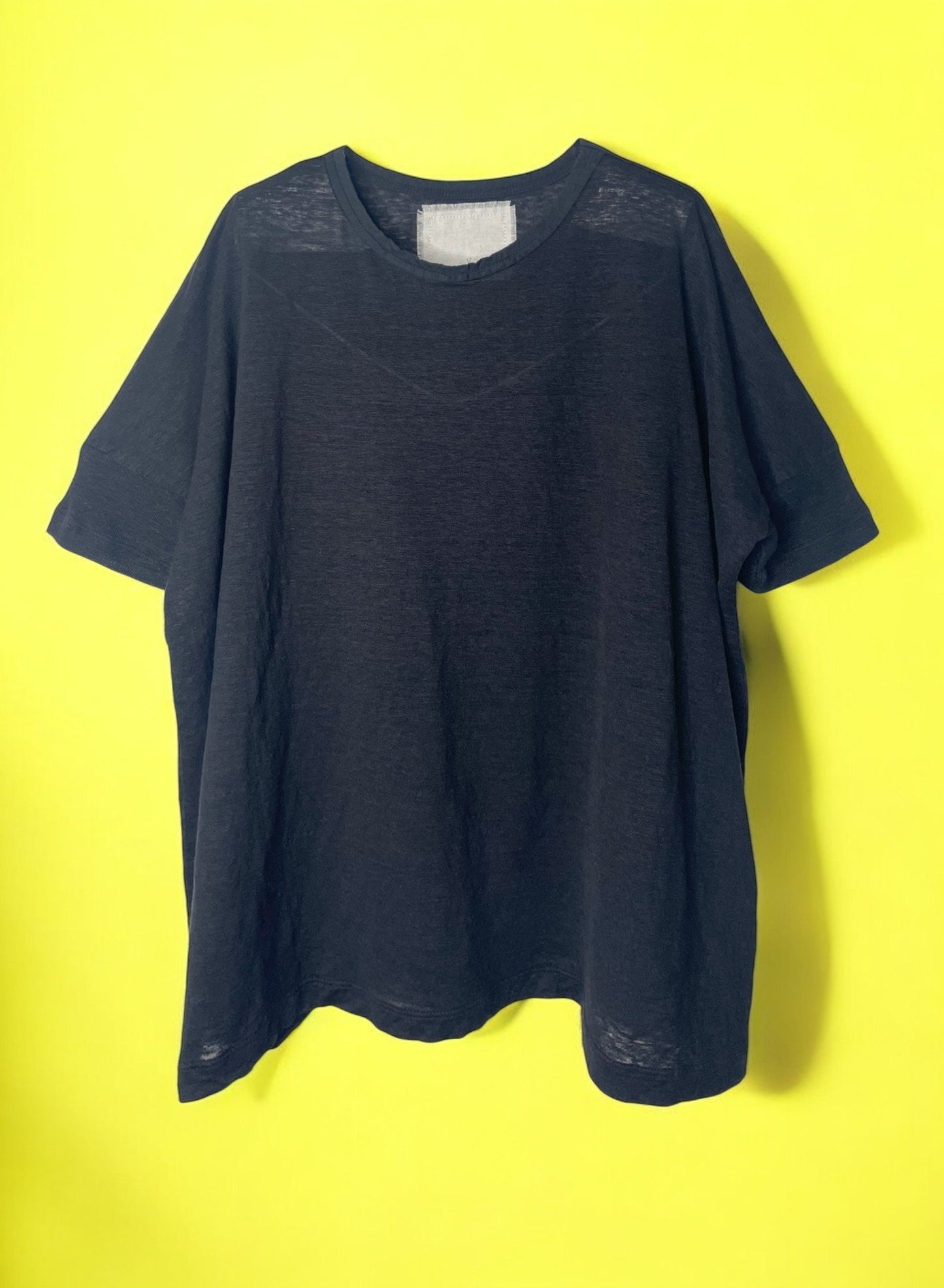Hemp Jersey, Oversized SS Crew, 851-880, Hemp 100%, BLACK, One Size Fits All
