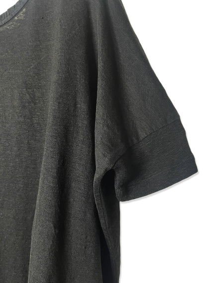 Hemp Jersey, Oversized SS Crew, 851-880, Hemp 100%, BLACK, One Size Fits All