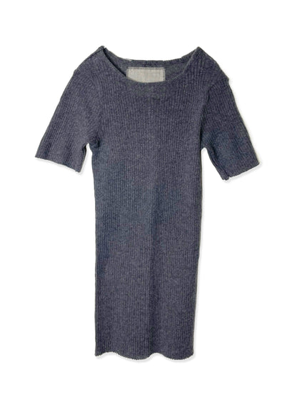 GAUZE RIB, SS CREW, 851-883, 100%cotton, CHARCOAL, OS