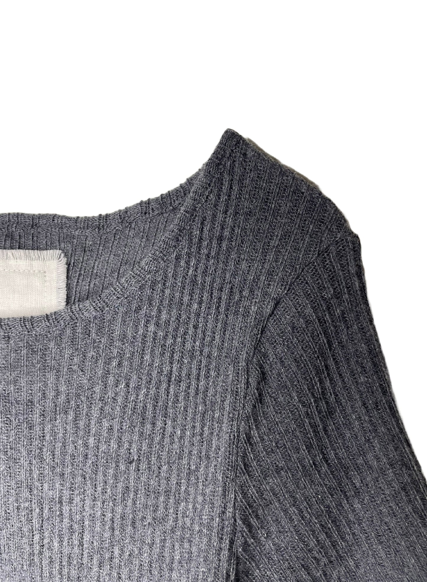 GAUZE RIB, SS CREW, 851-883, 100%cotton, CHARCOAL, OS