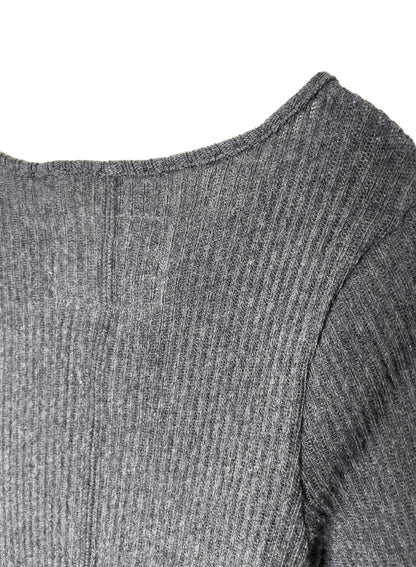 GAUZE RIB, SS CREW, 851-883, 100%cotton, CHARCOAL, OS
