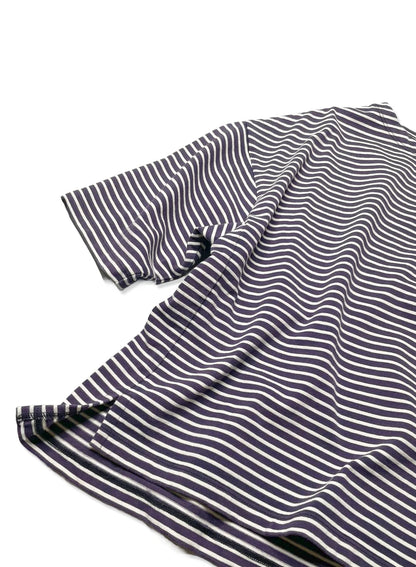 COTTON BOARDER, LS MOCK NECK, 852-912,  cotton 100%, NAVY-NATURAL