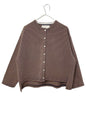COTTON BOARDER, LS CARDIGAN, #851-886, cotton 100%, NAVY-BROWN